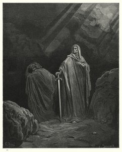 Illustratie van Gustave Doré voor Miltons Paradise Lost, Boek X, regel 610 door Gustave Dore